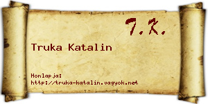 Truka Katalin névjegykártya